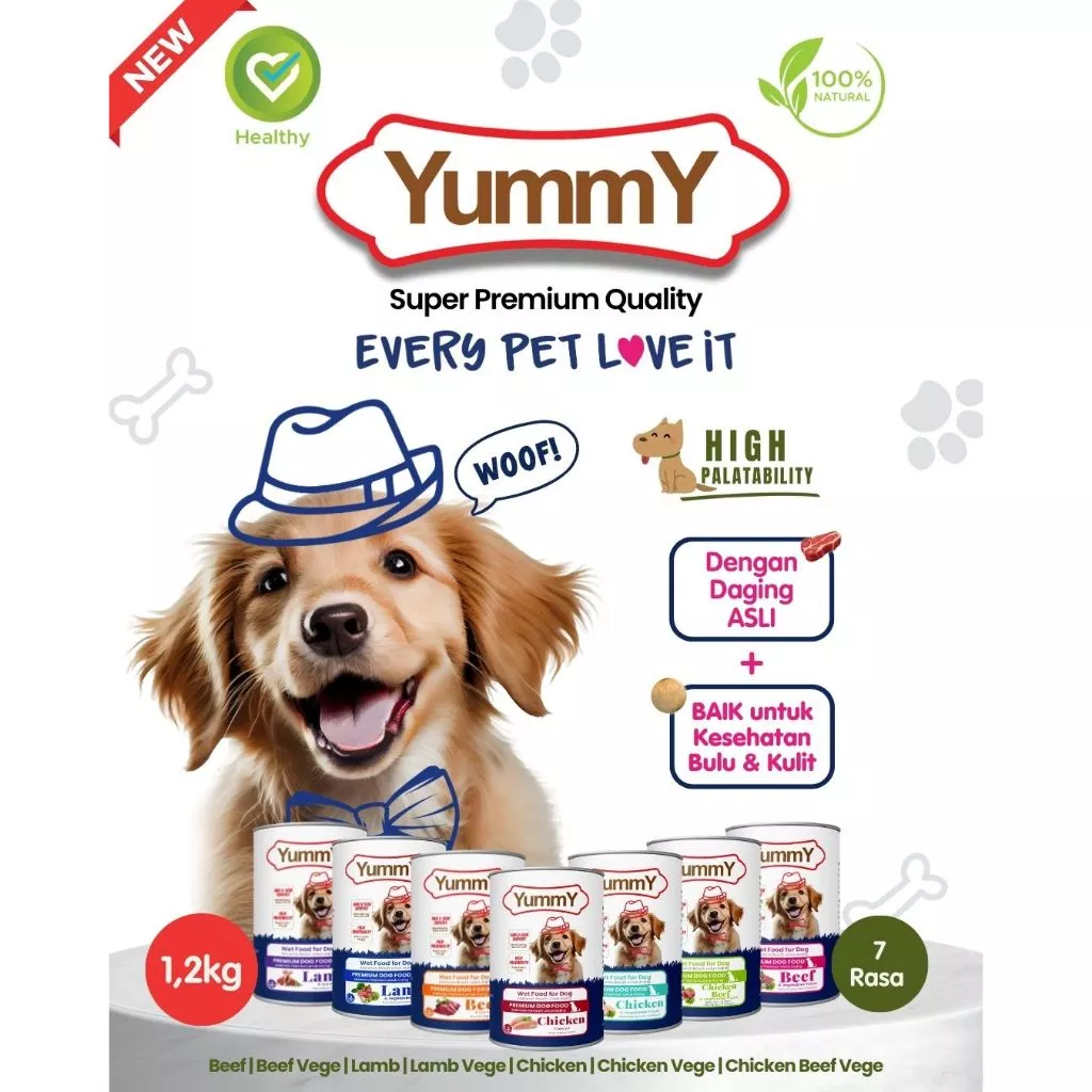YUMMY CANNED DOG 1,2 KG
